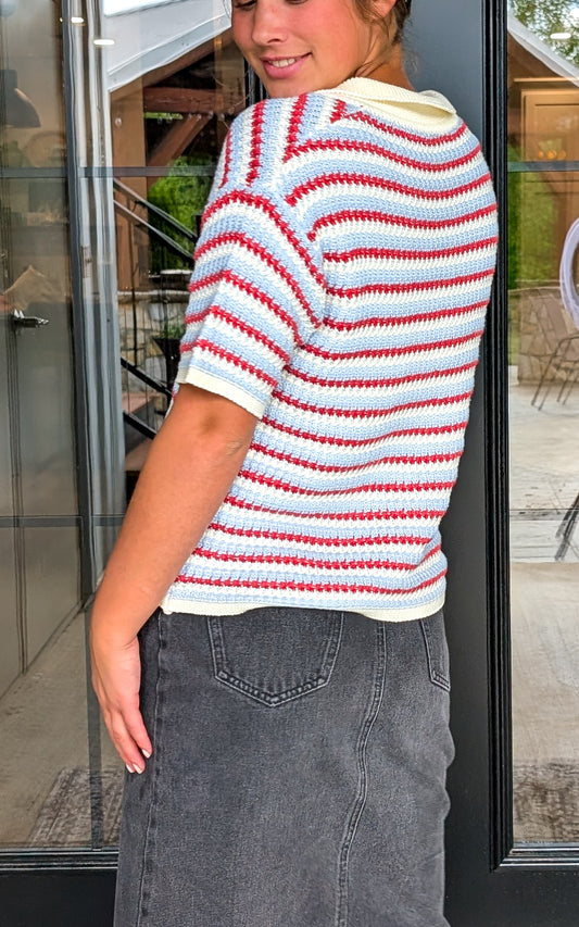 The 'Ameris' Crochet Top in Ivory