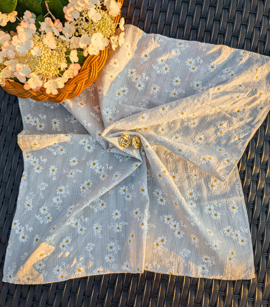 Daisy Flower Bandana in Blue