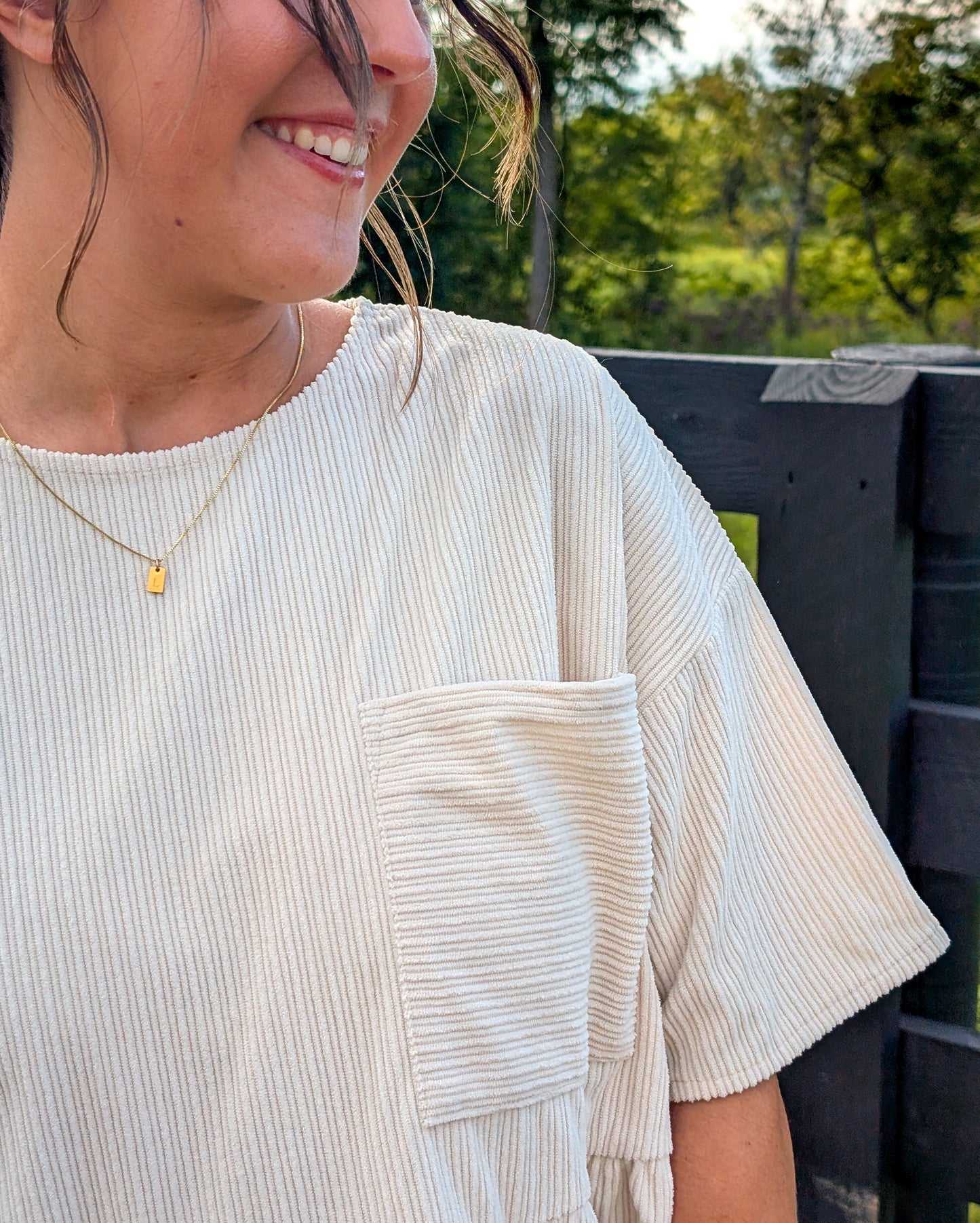 'Wyatt' Cordery Midi Dress in Cream