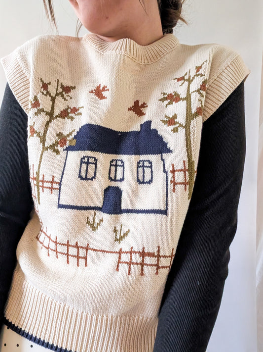 'Carter' Sweater Vest in Cream