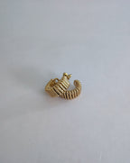 Woven Hoop Earrings in Gold