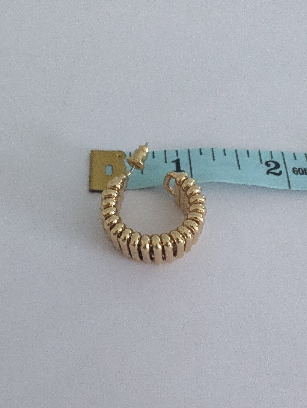 Woven Hoop Earrings in Gold
