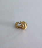 Woven Hoop Earrings in Gold