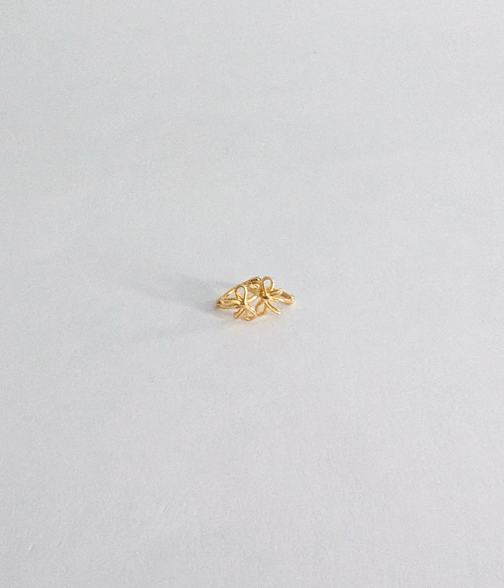 Small Bow Earrings in Gold