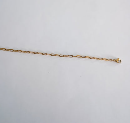 Paperclip Chain Bracelet in Gold