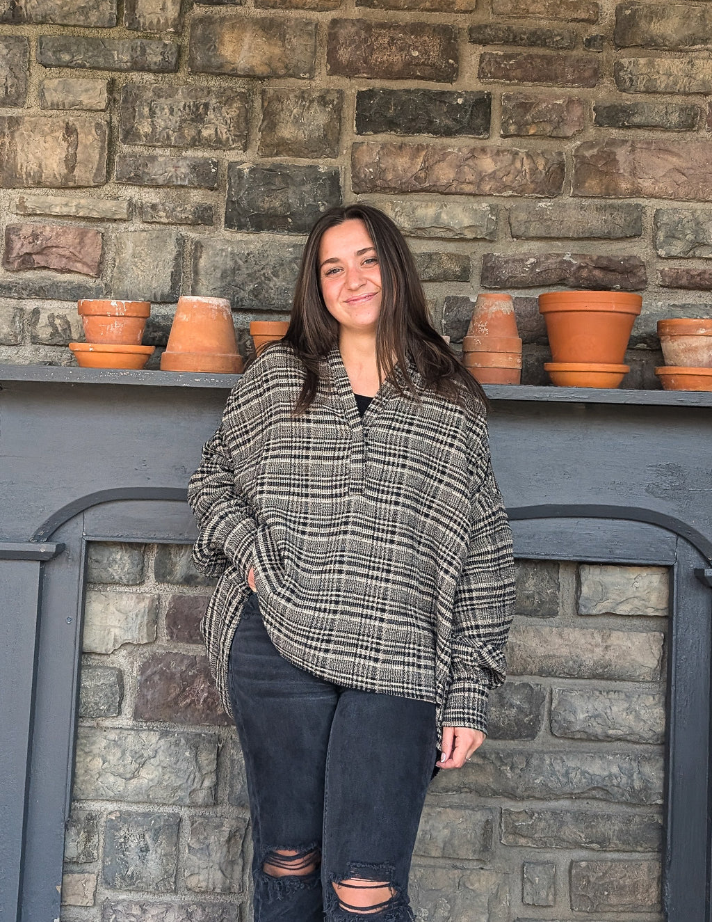 'Erica' Plaid Print Top FINAL SALE