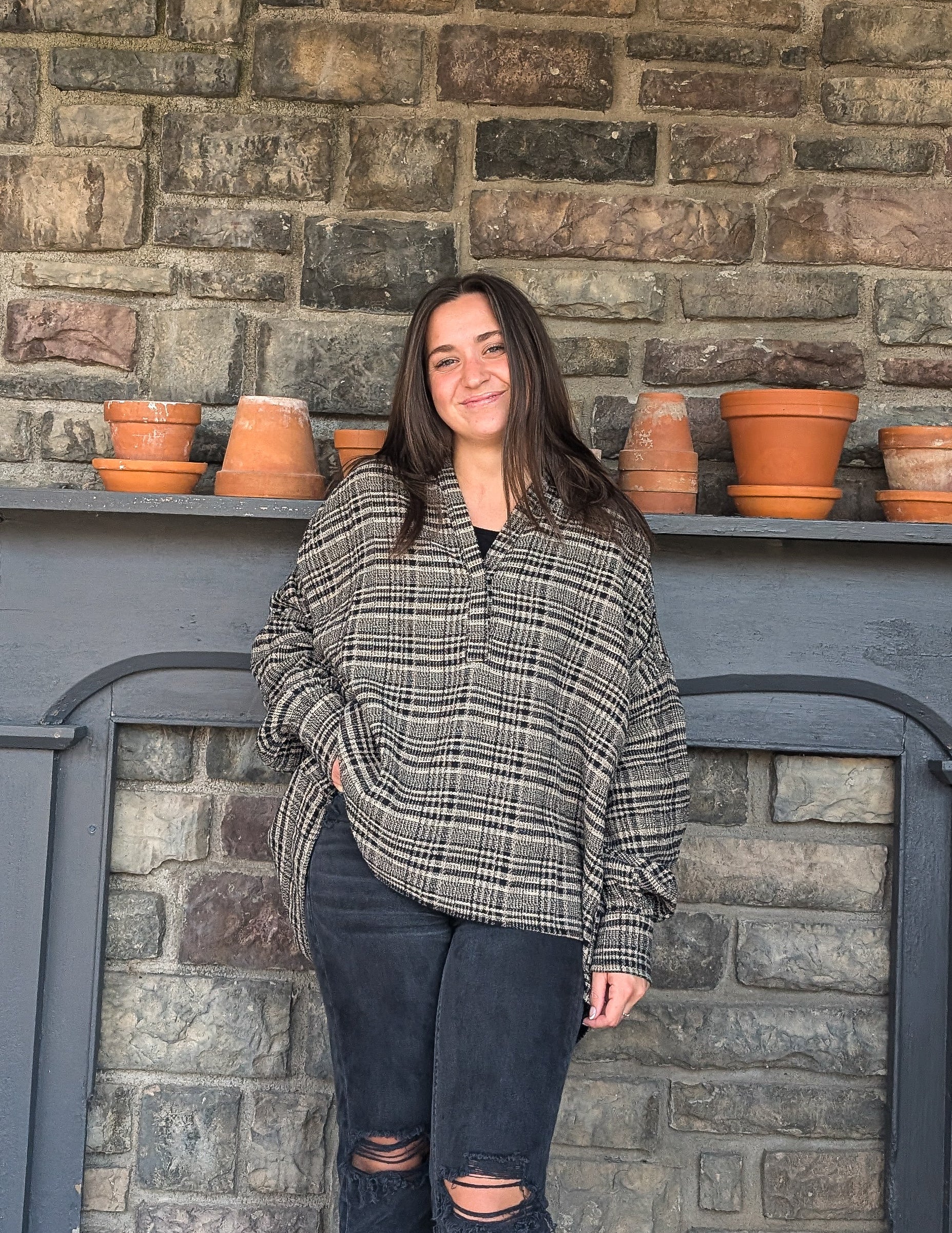 'Erica' Plaid Print Top FINAL SALE