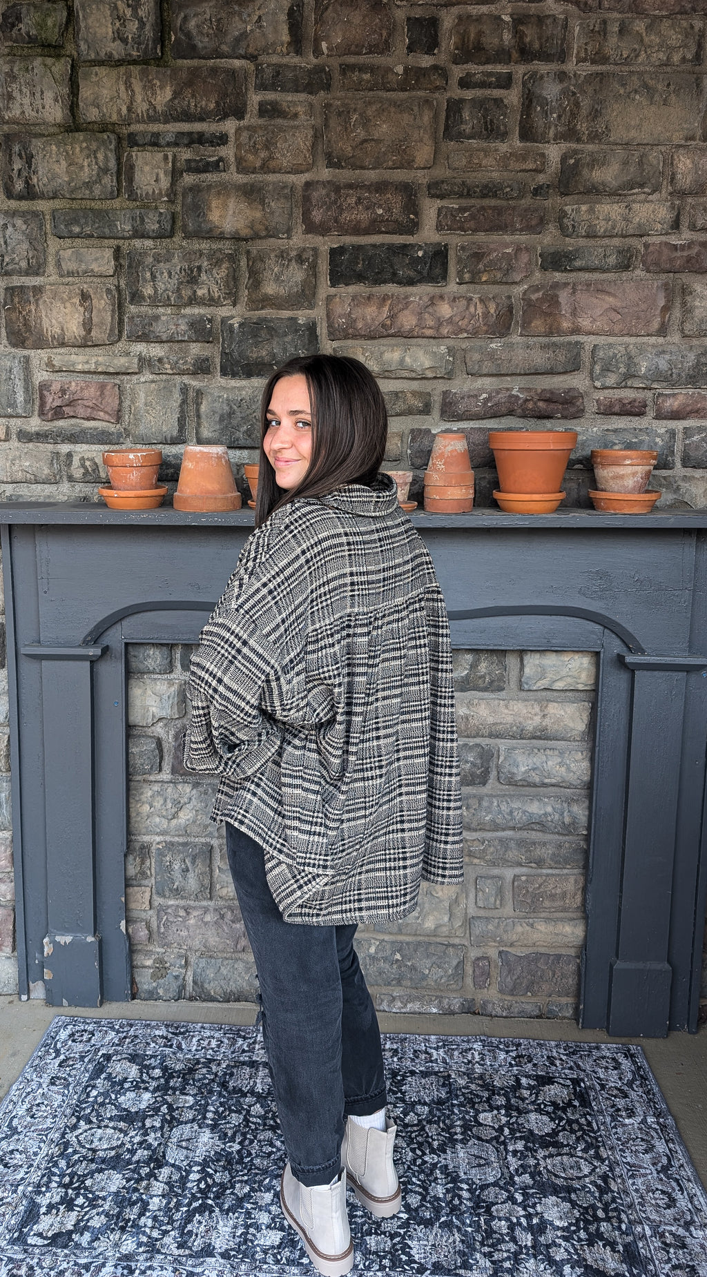 'Erica' Plaid Print Top FINAL SALE