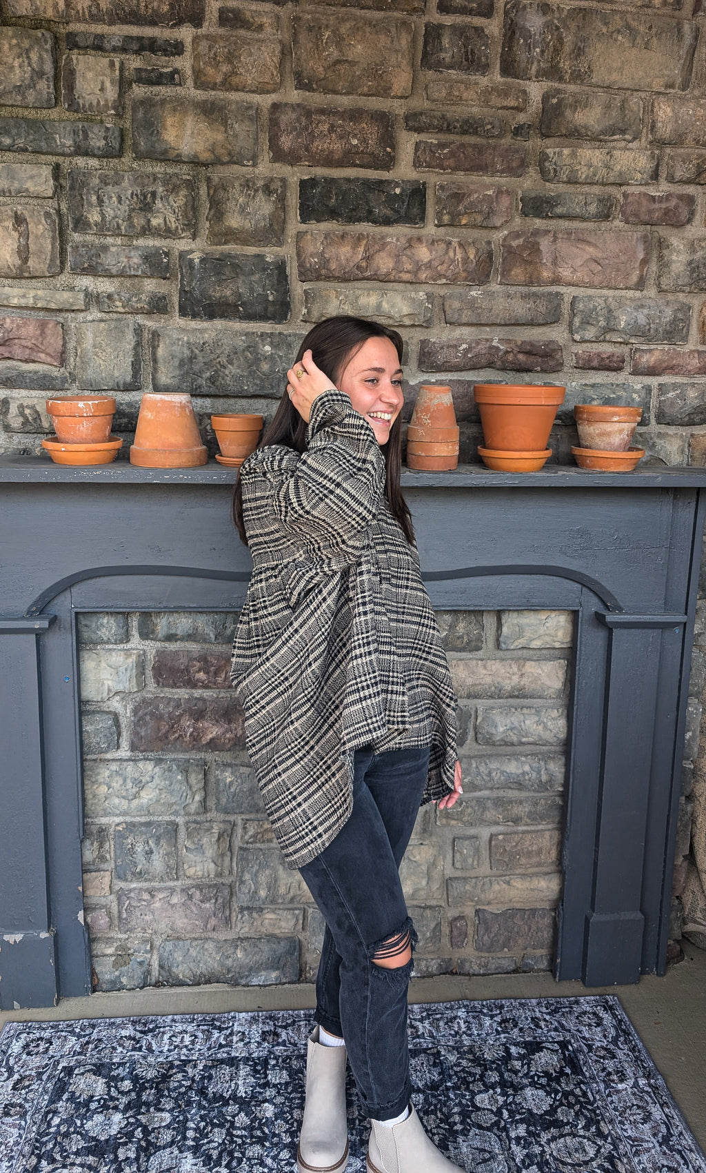 'Erica' Plaid Print Top FINAL SALE