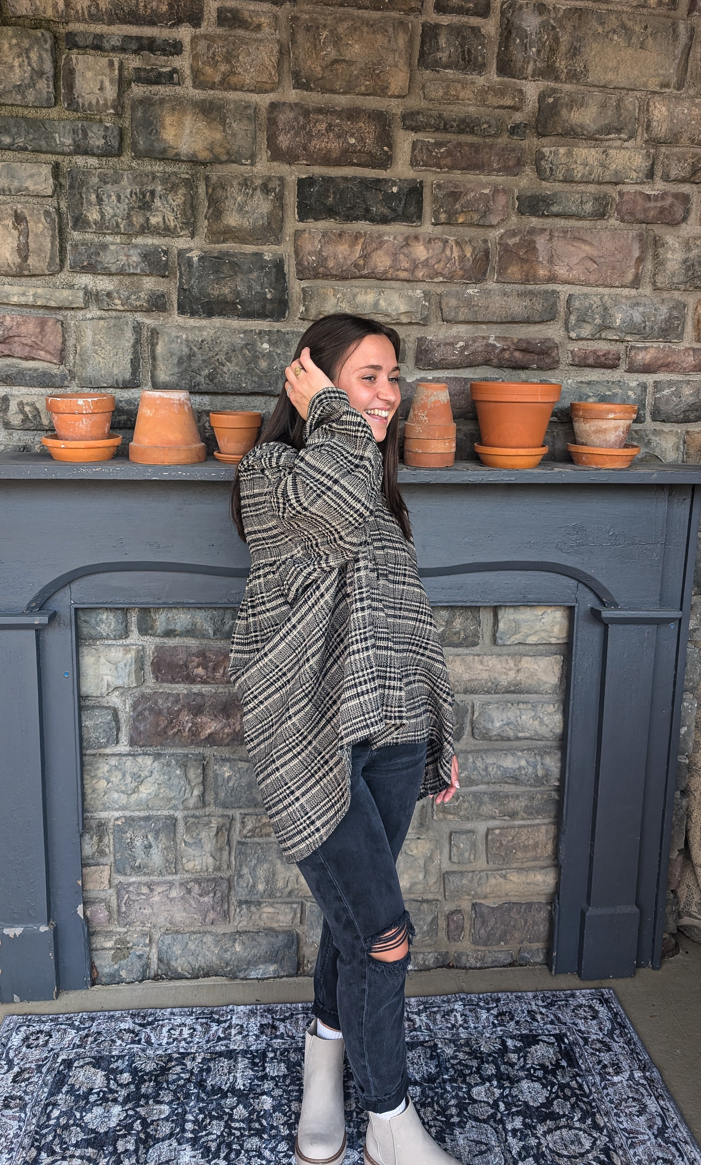 'Erica' Plaid Print Top FINAL SALE