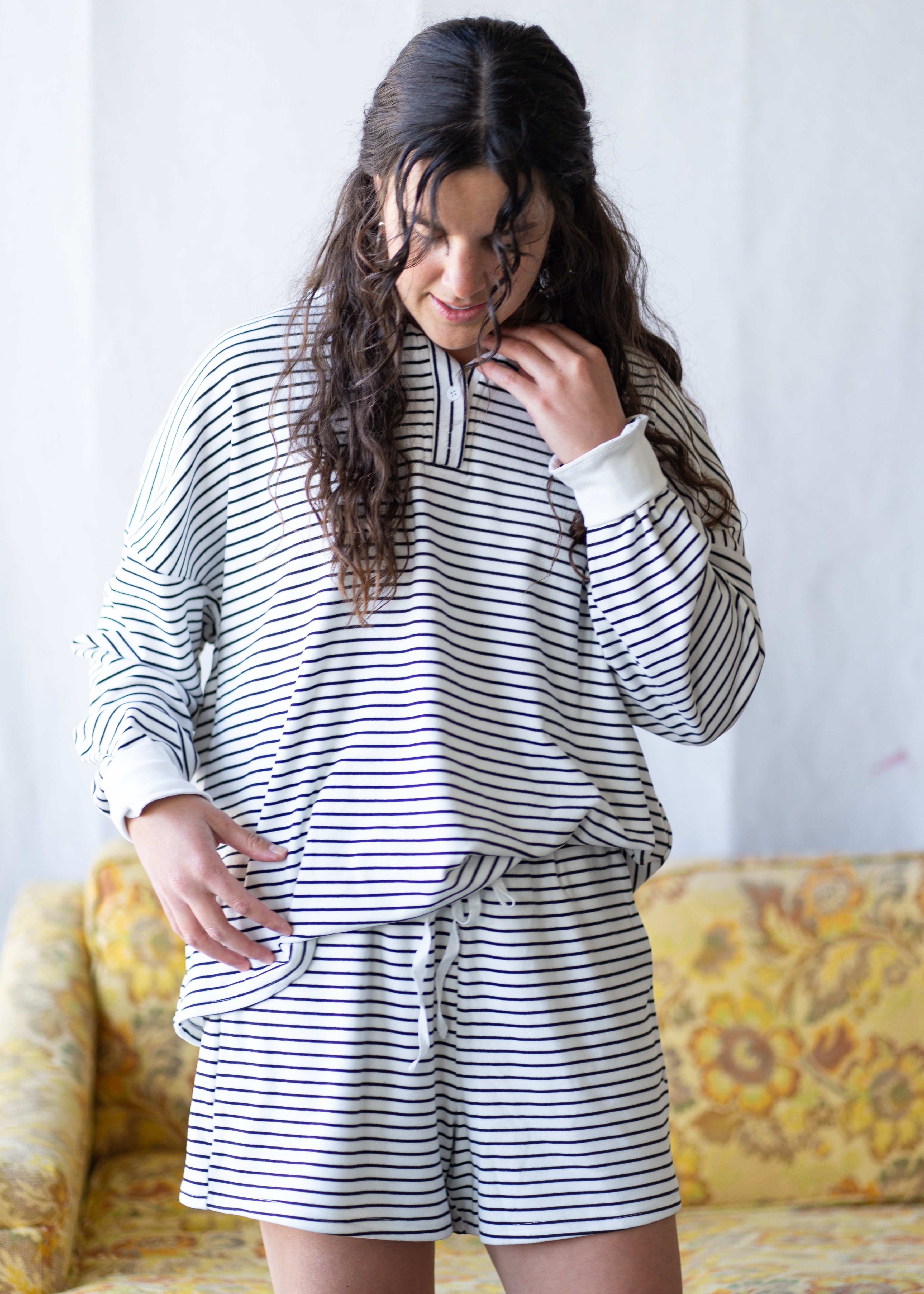 'Dani' Oversized Top in Ivory
