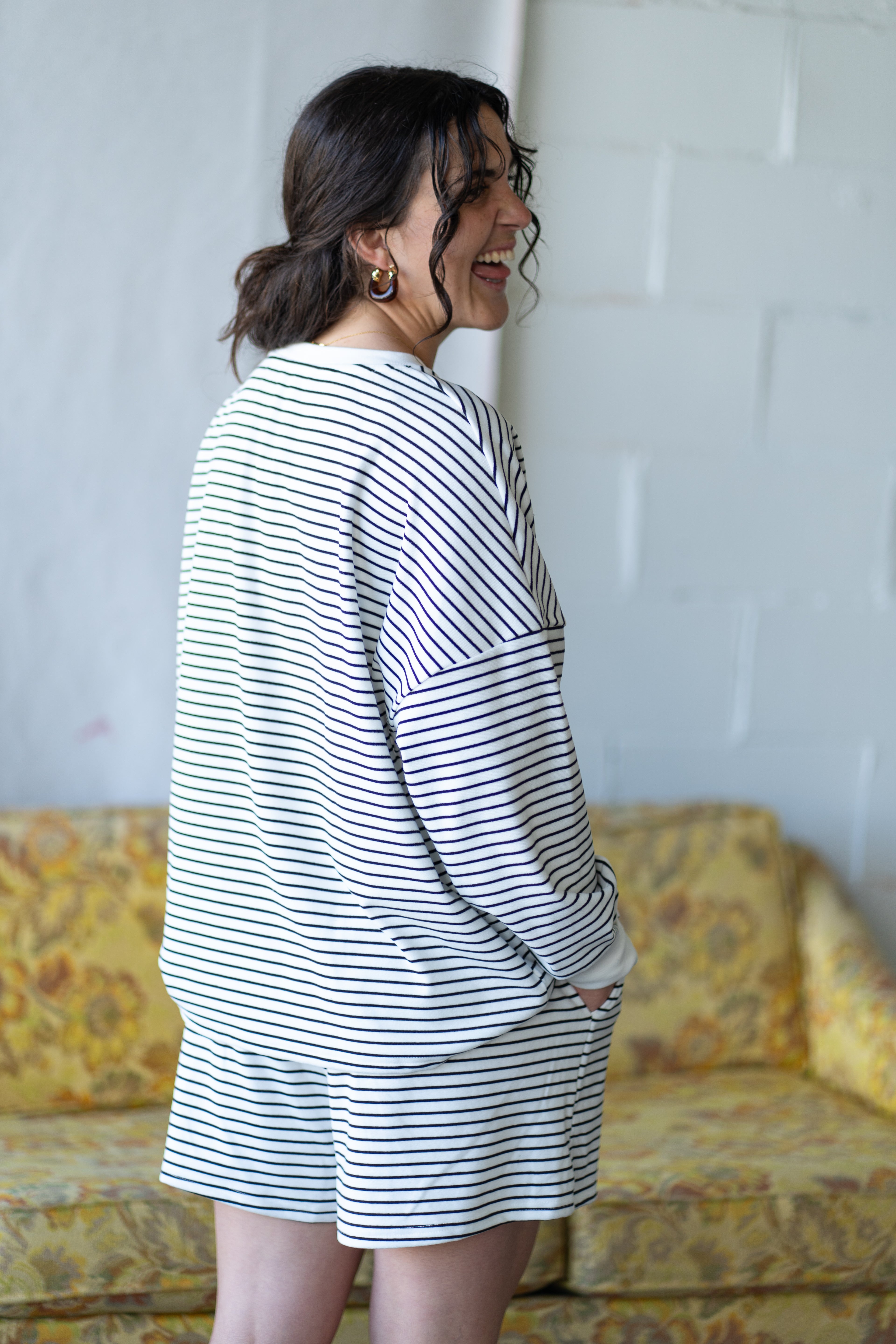 'Dani' Oversized Top in Ivory
