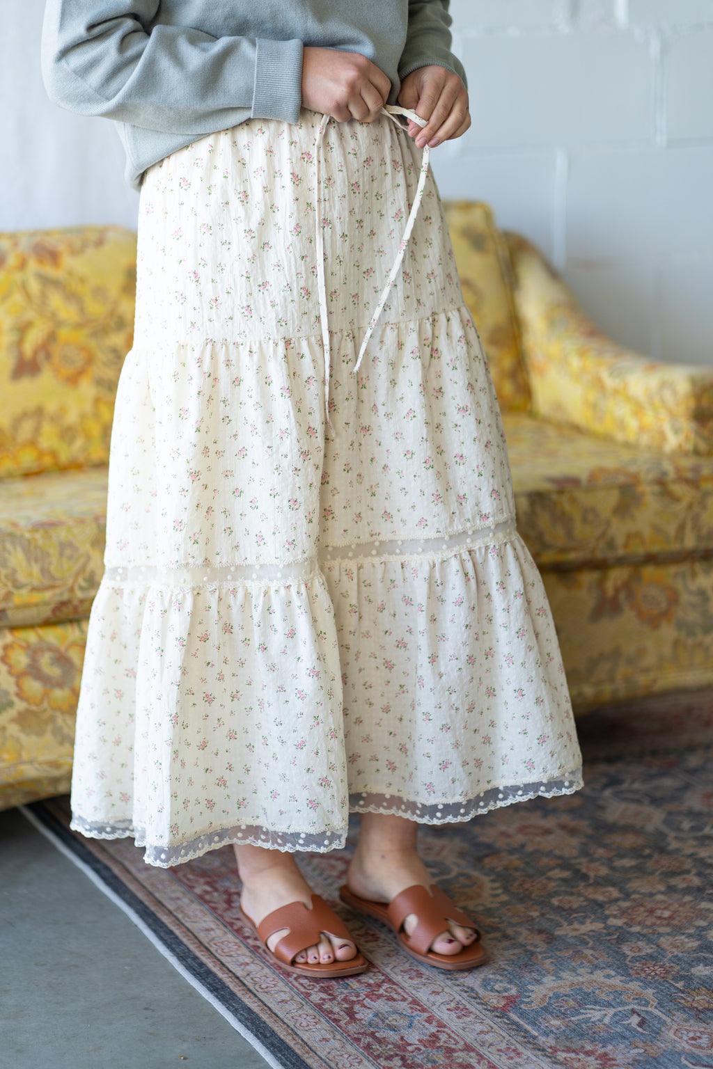'Odessa' Floral Print Maxi Shirt