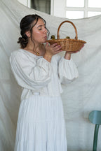 'Frankie' Linen Button up Top in Oat