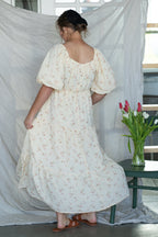 'Everly' Floral Maxi Dress in Soft Yellow