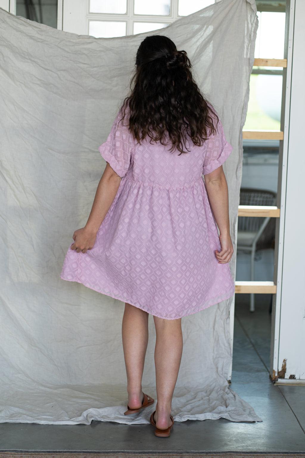 'Wren' Baby Doll Mini Dress in Pink