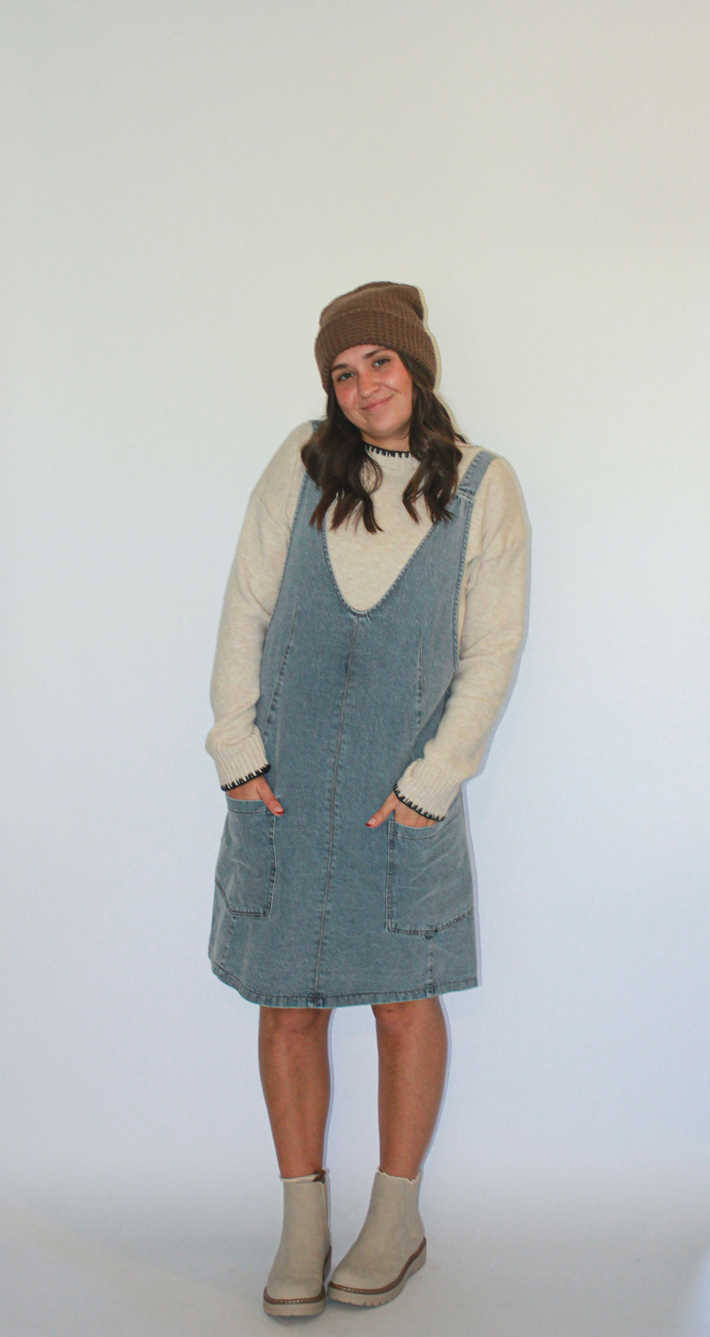 'Bella' Knit Sweater Top in Cream