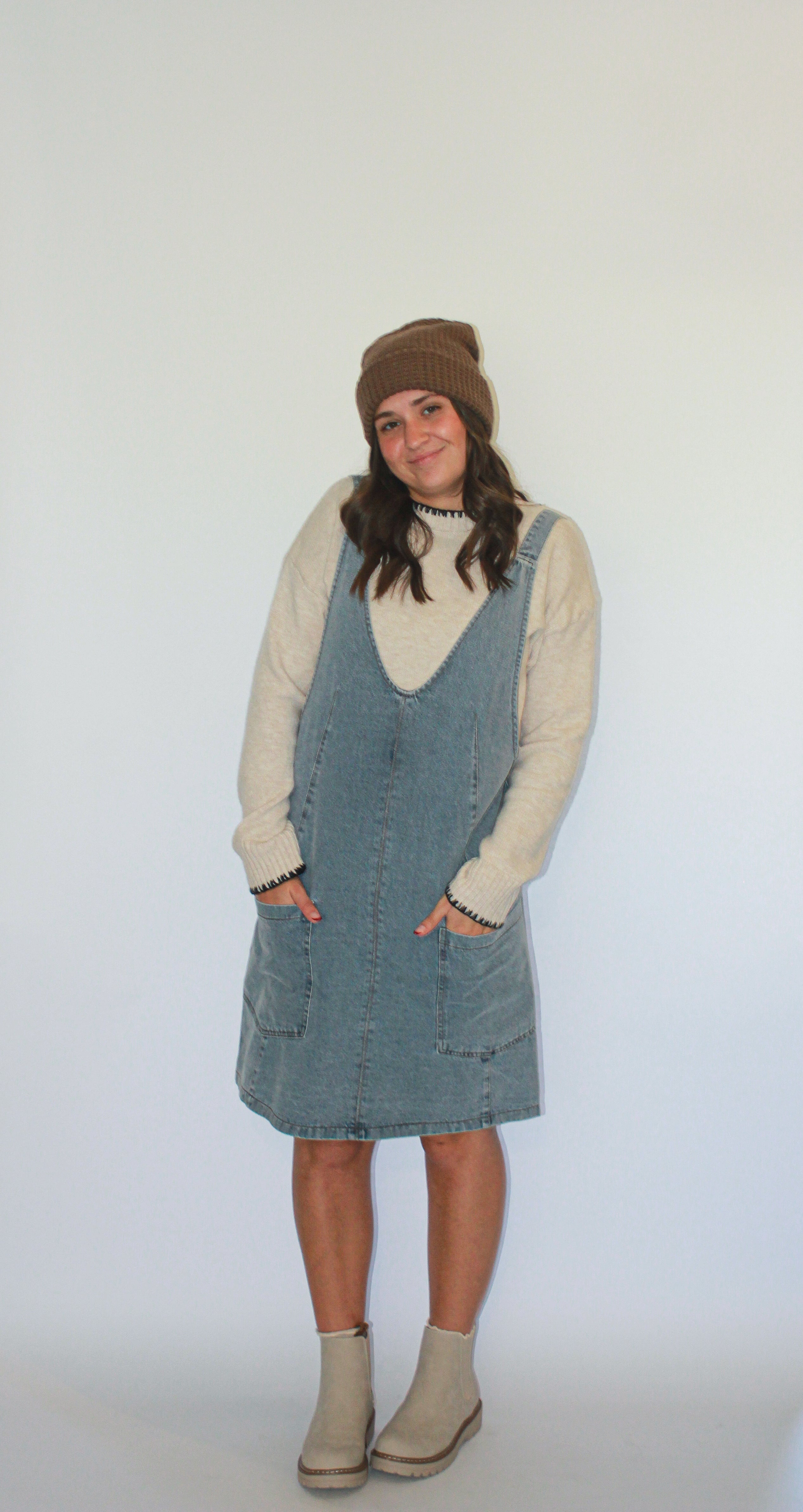 'Bella' Knit Sweater Top in Cream