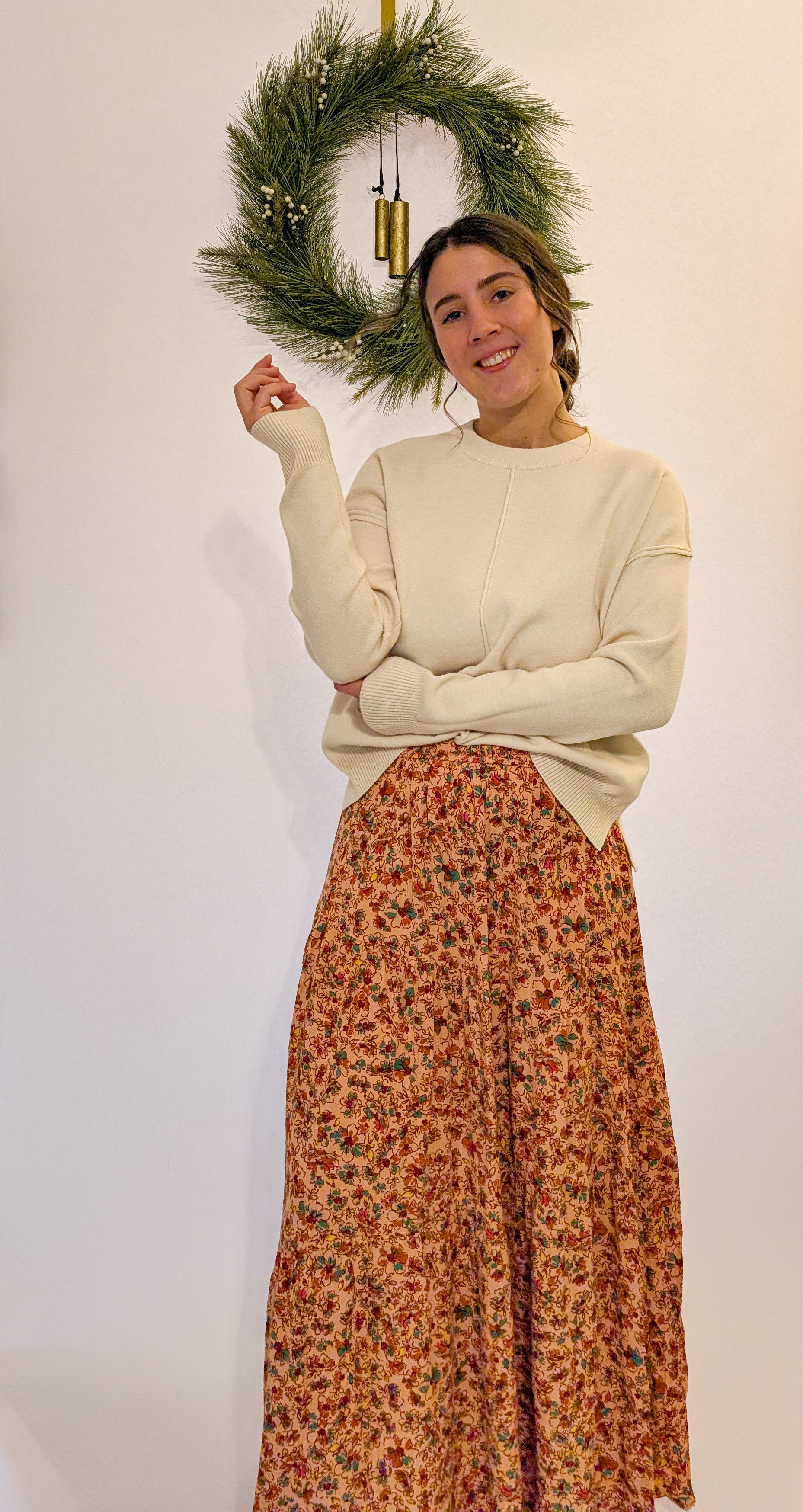 'Demi' Knit Sweater in Cream FINAL SALE