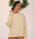 'Demi' Knit Sweater in Cream FINAL SALE