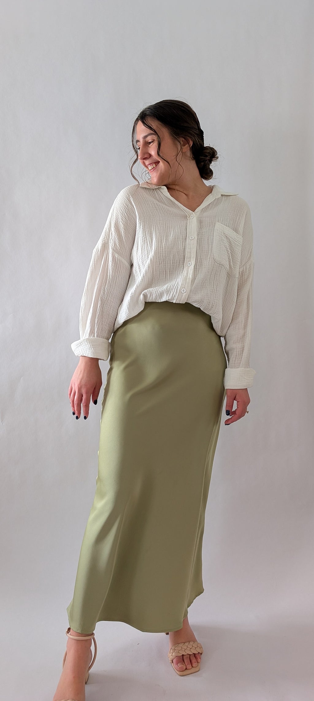 'Stella' Satin Maxi Skirt FINAL SALE