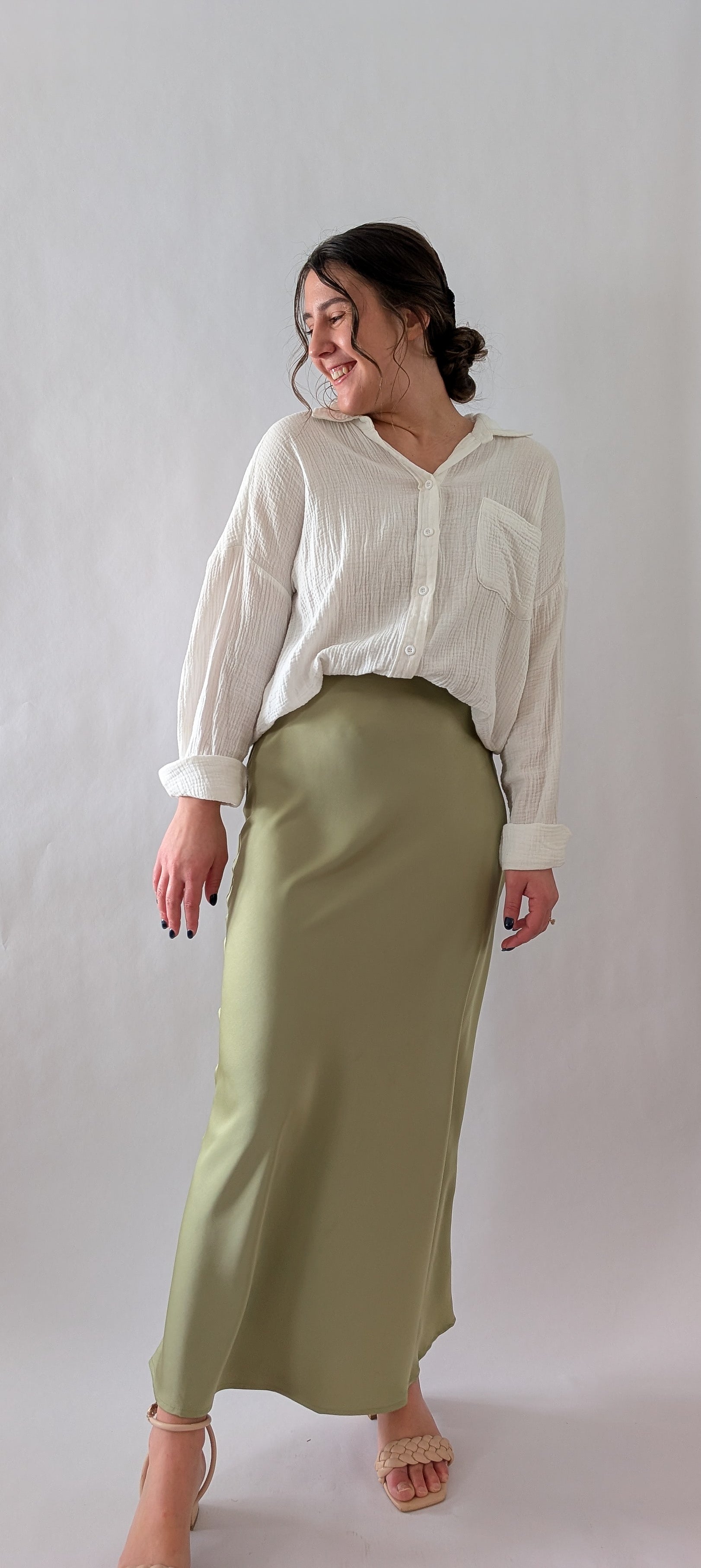 'Stella' Satin Maxi Skirt FINAL SALE