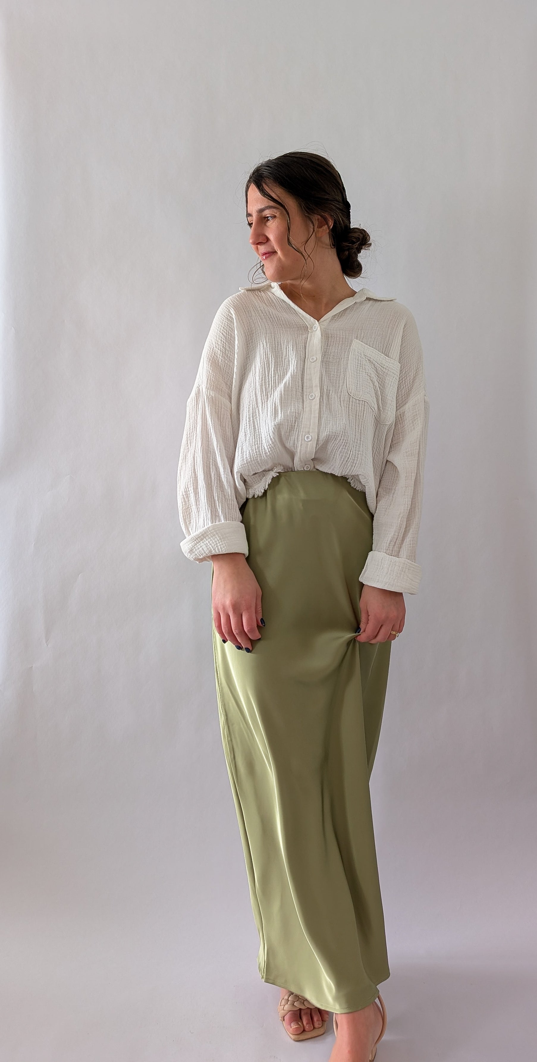 'Stella' Satin Maxi Skirt FINAL SALE