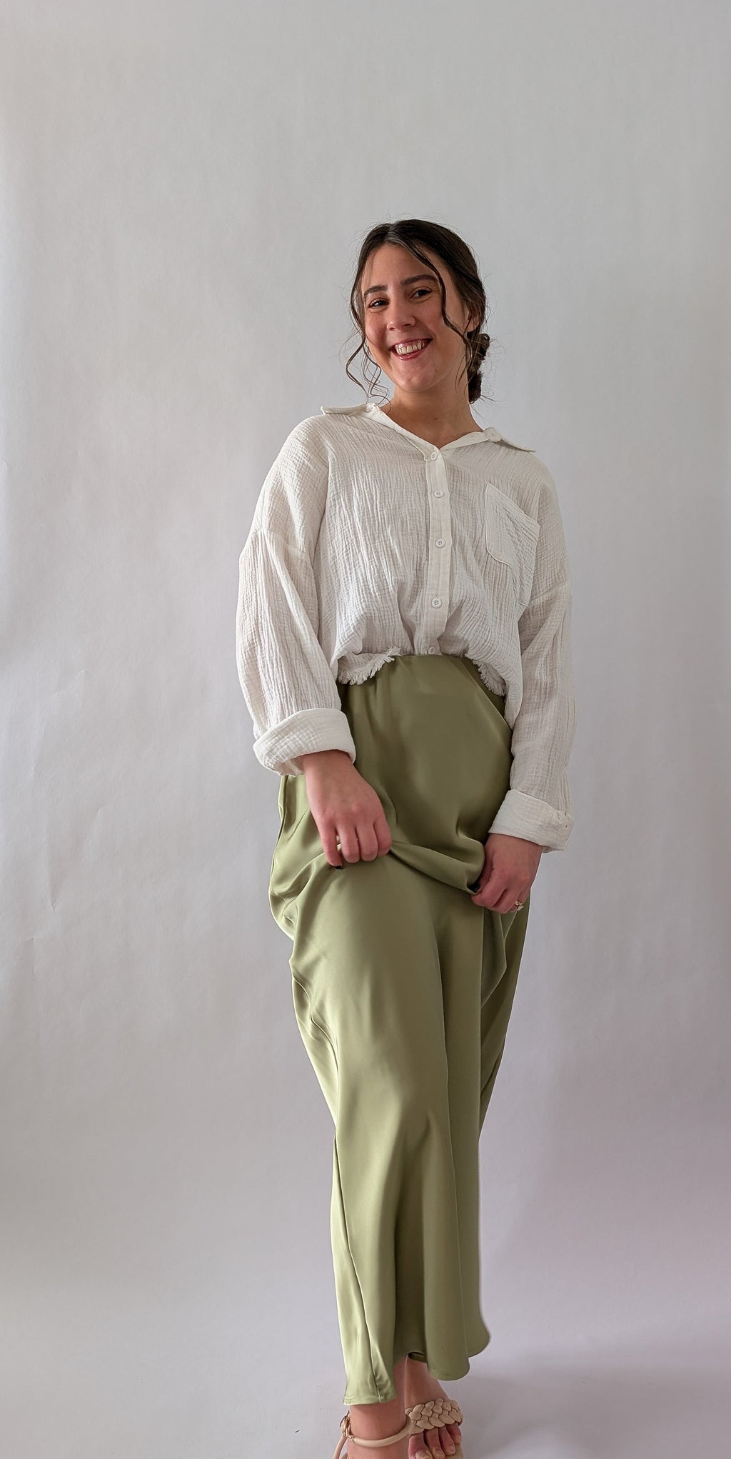 'Stella' Satin Maxi Skirt FINAL SALE