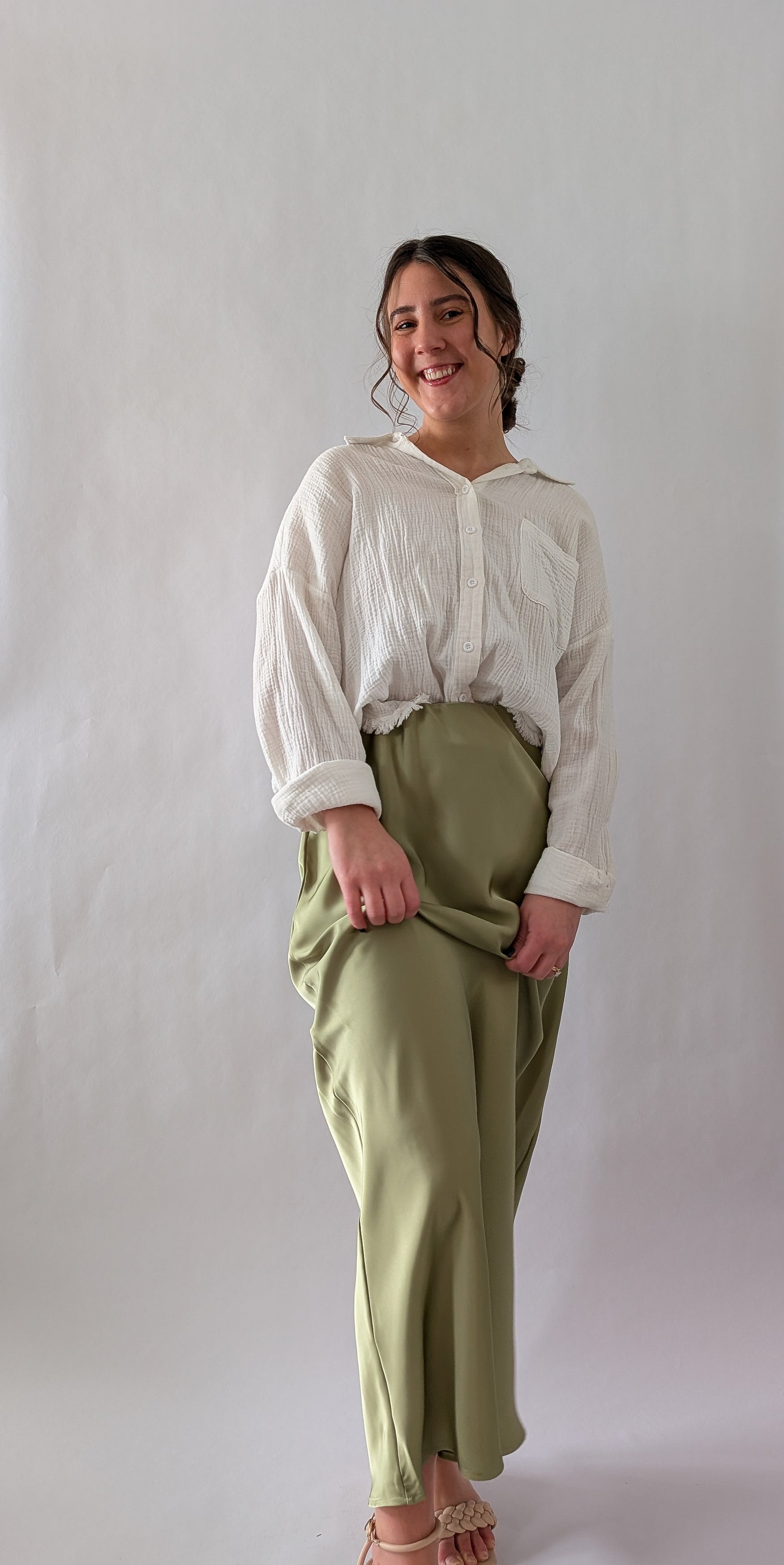 'Stella' Satin Maxi Skirt FINAL SALE