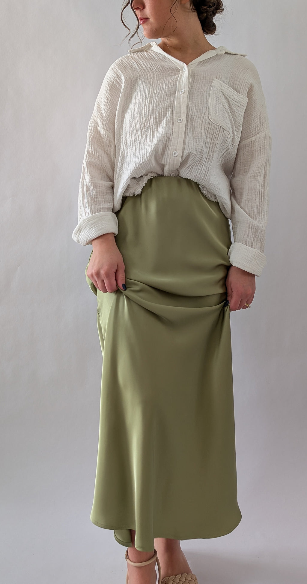 'Stella' Satin Maxi Skirt FINAL SALE