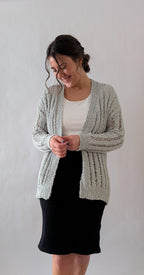 'Roxi' Lose Knit Cardigan in Soft Blue FINAL SALE