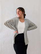 'Roxi' Lose Knit Cardigan in Soft Blue FINAL SALE