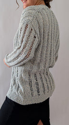 'Roxi' Lose Knit Cardigan in Soft Blue FINAL SALE