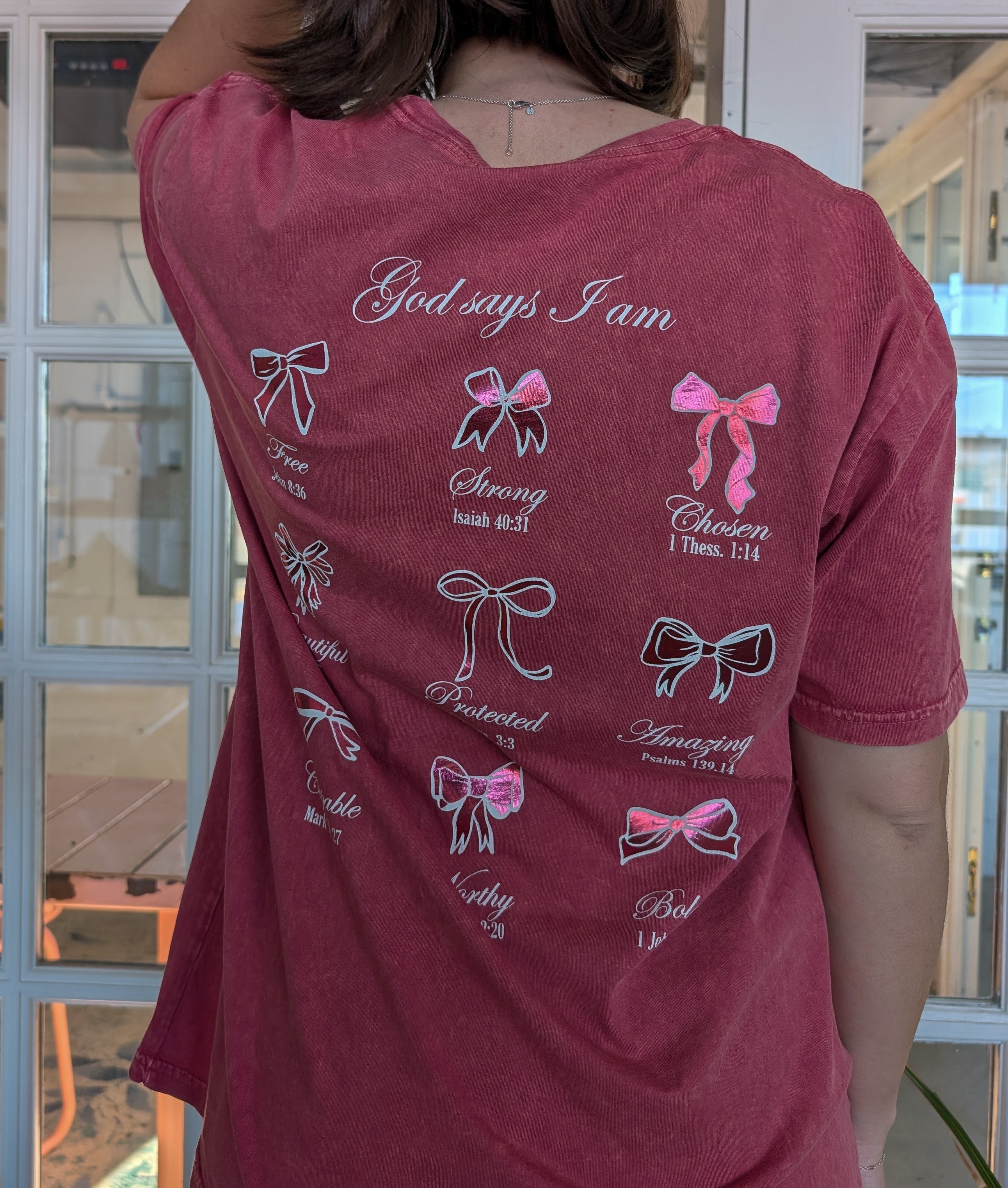 God Says I Am Oversized Graphic Tee