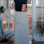 'Constance' Cotton Maxi Skirt in Vintage Cream