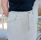 'Constance' Cotton Maxi Skirt in Vintage Cream