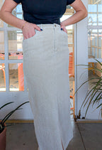 'Constance' Cotton Maxi Skirt in Vintage Cream