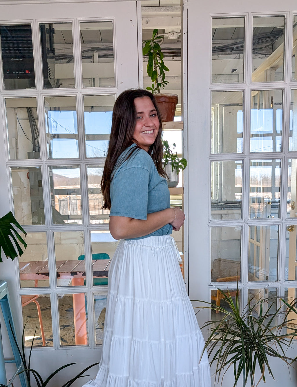 'Honey' Cropped Cotton Top