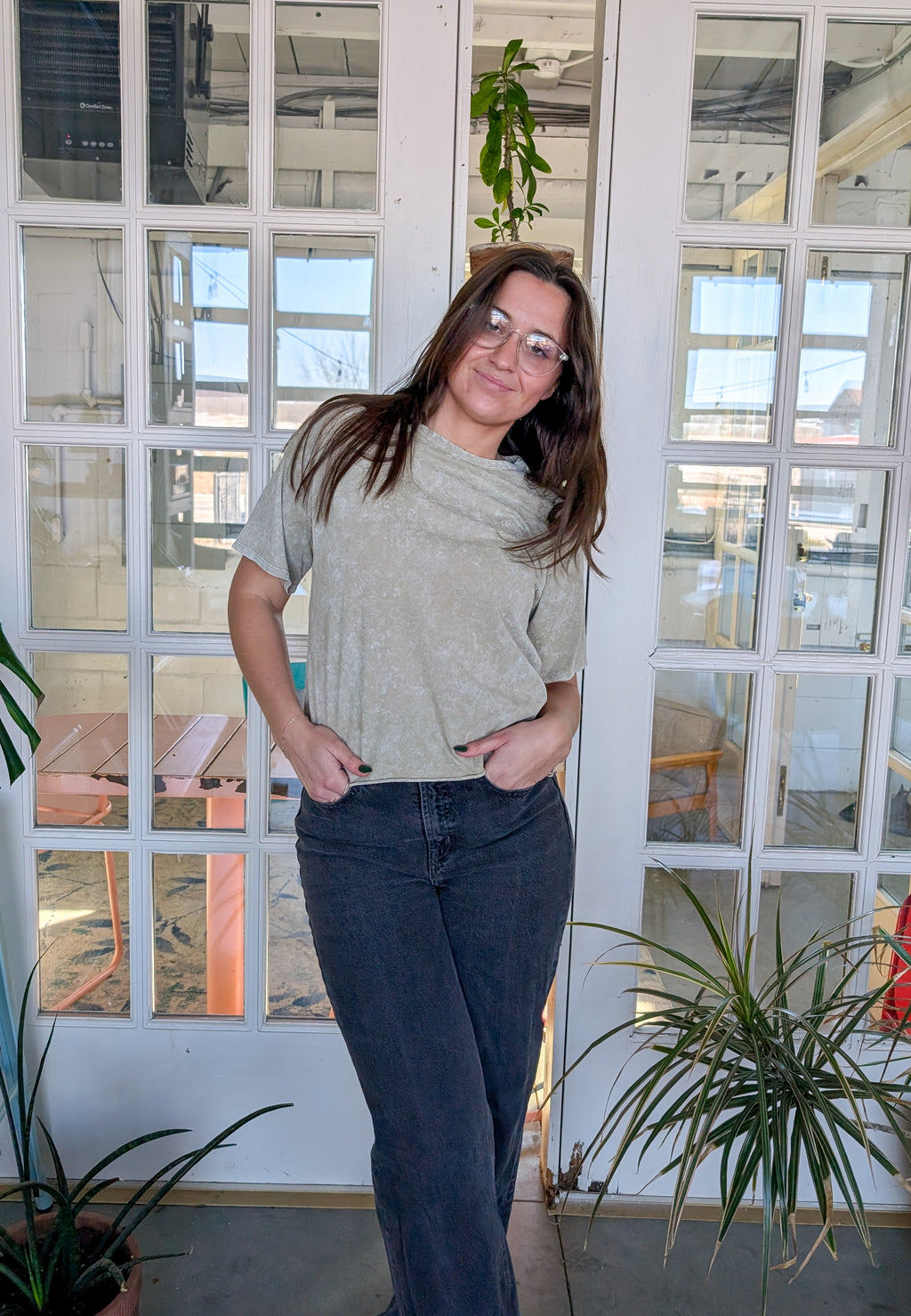 'Honey' Cropped Cotton Top