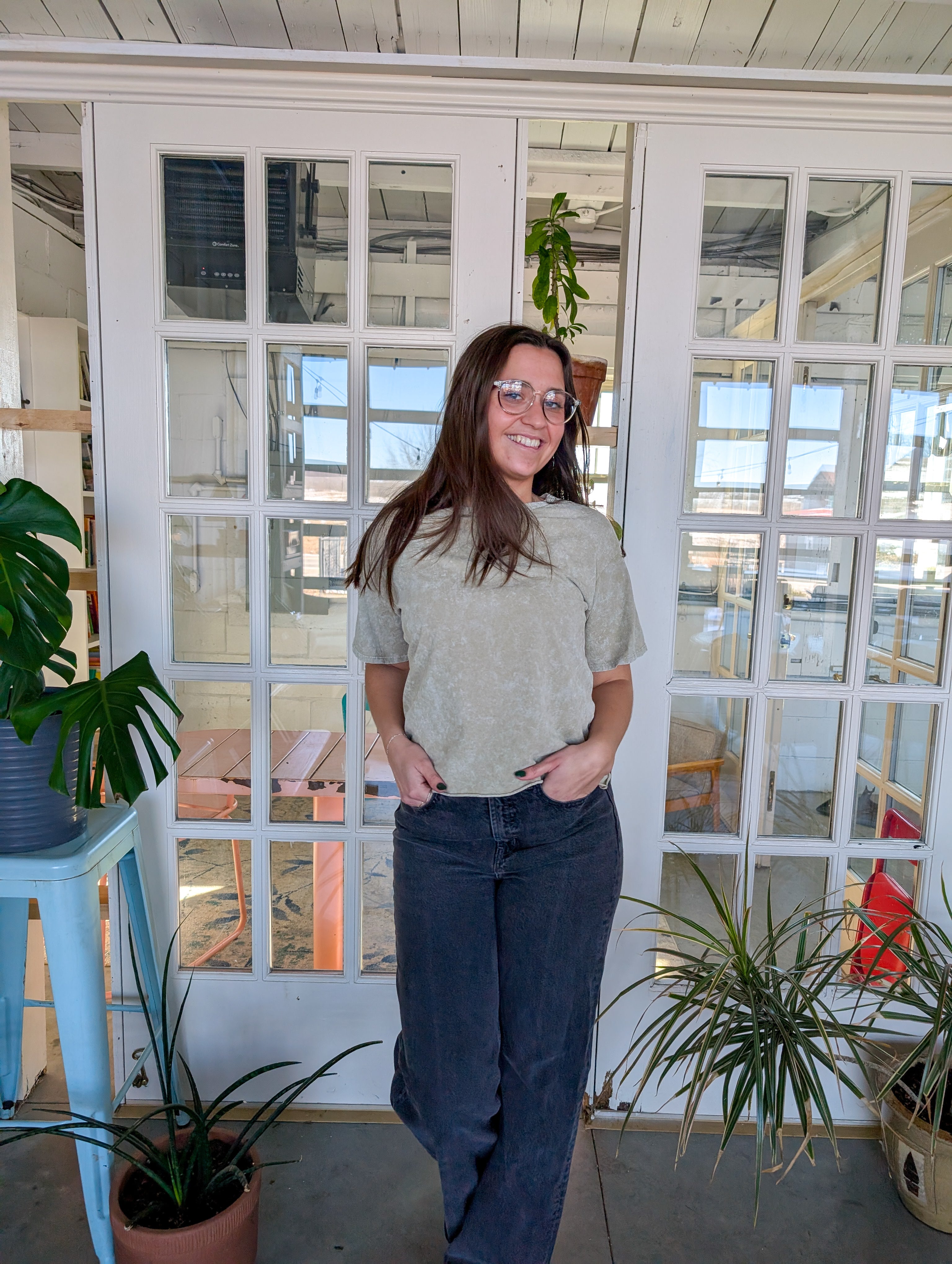 'Honey' Cropped Cotton Top