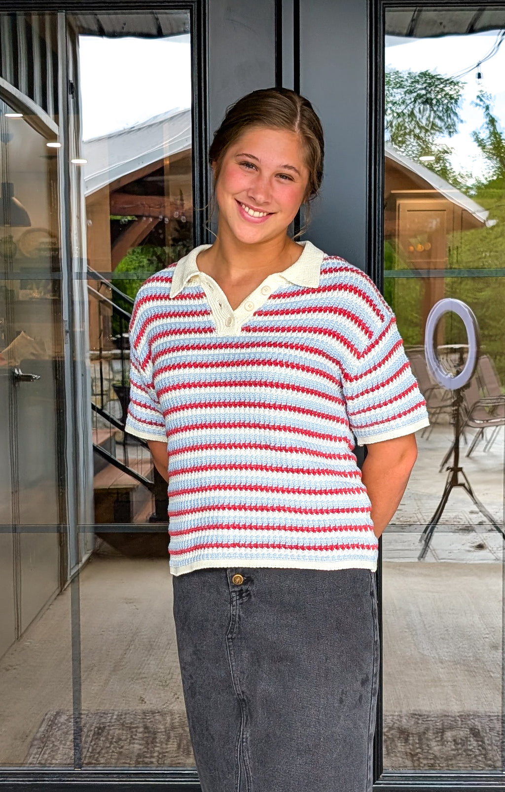 The 'Ameris' Crochet Top in Ivory