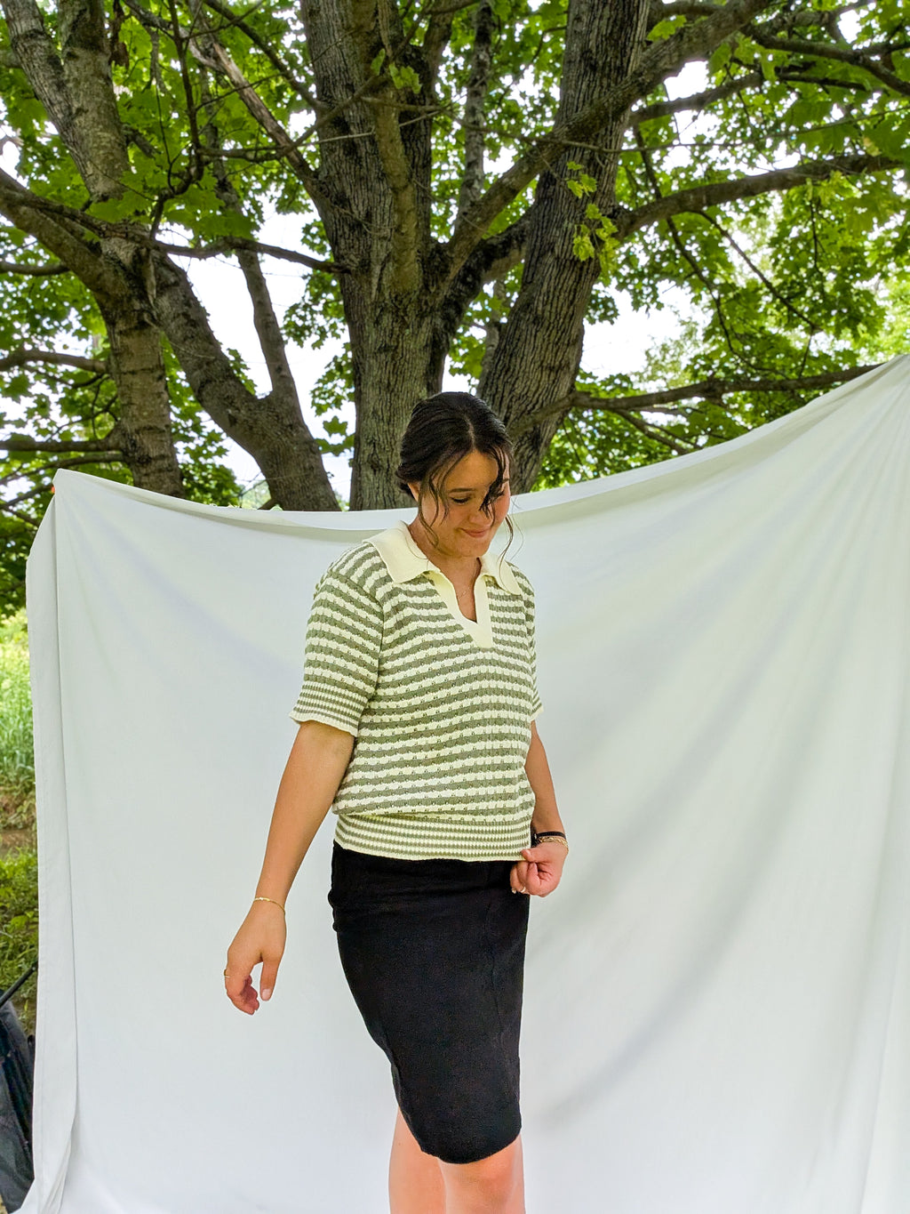 'Jasper' Crochet Top in Cream