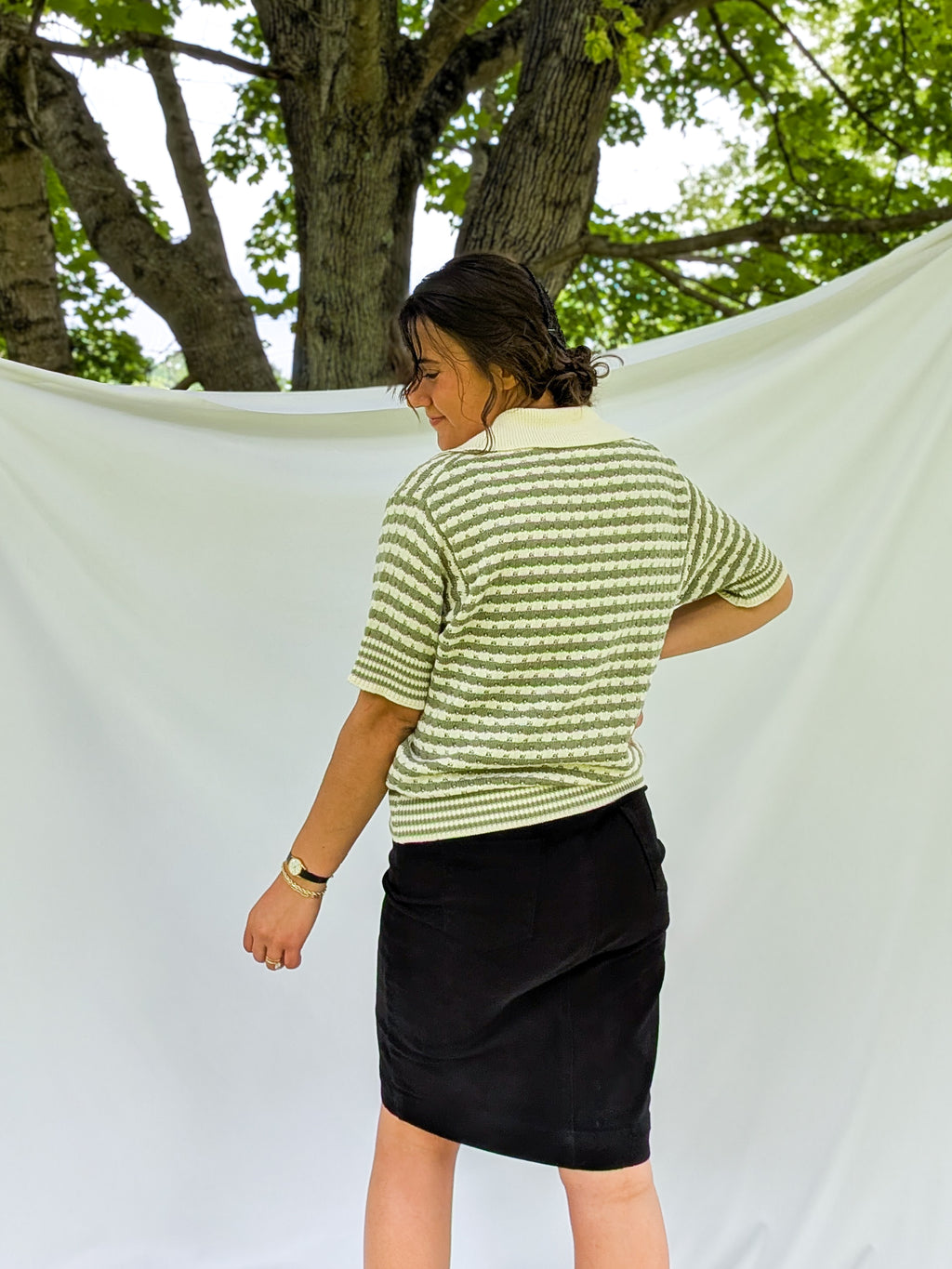 'Jasper' Crochet Top in Cream