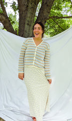 'Indie' Crochet Cardigan in Ivory