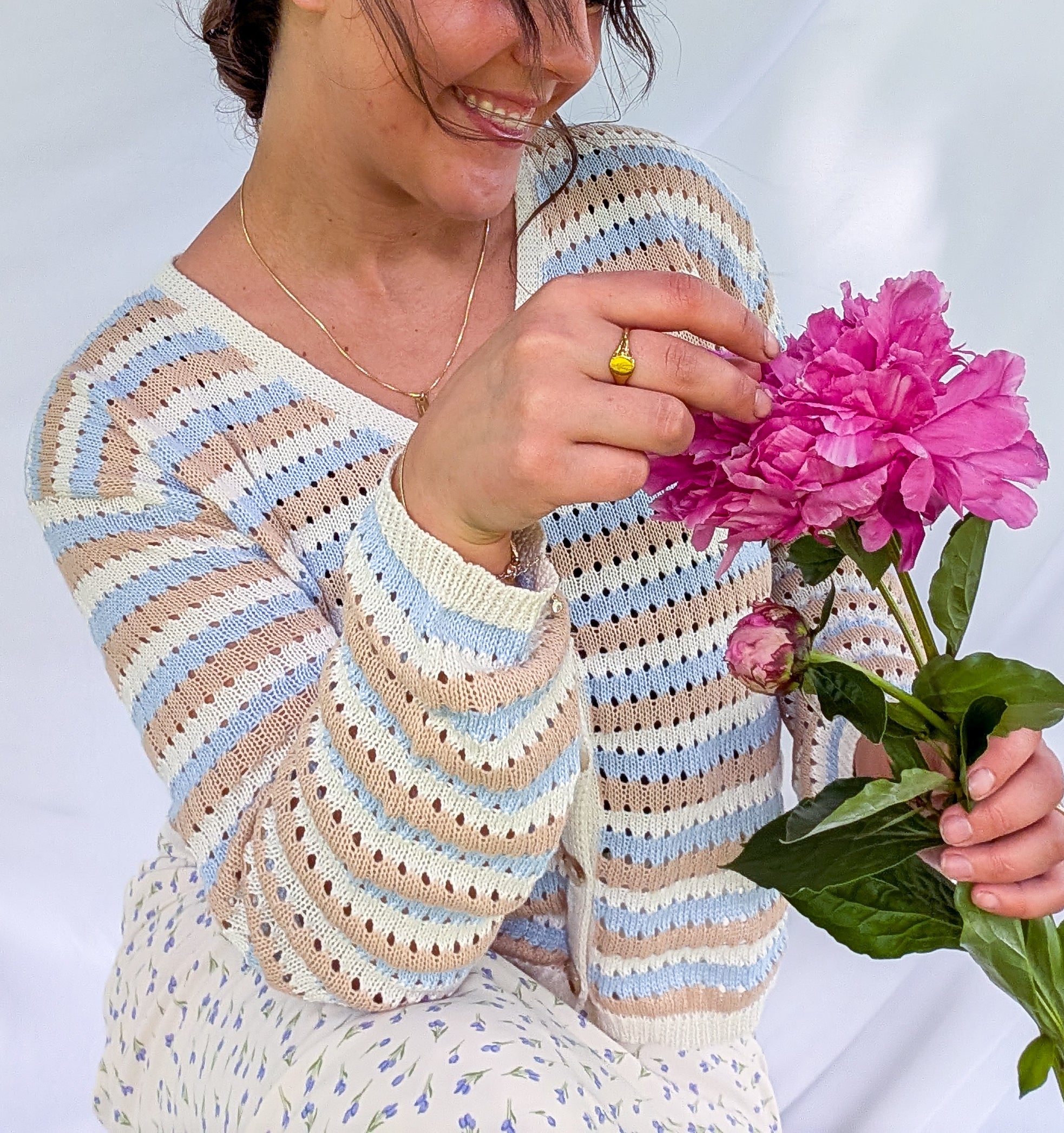 'Indie' Crochet Cardigan in Ivory