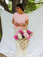 'Bonnie' Crochet Top in Soft Pink