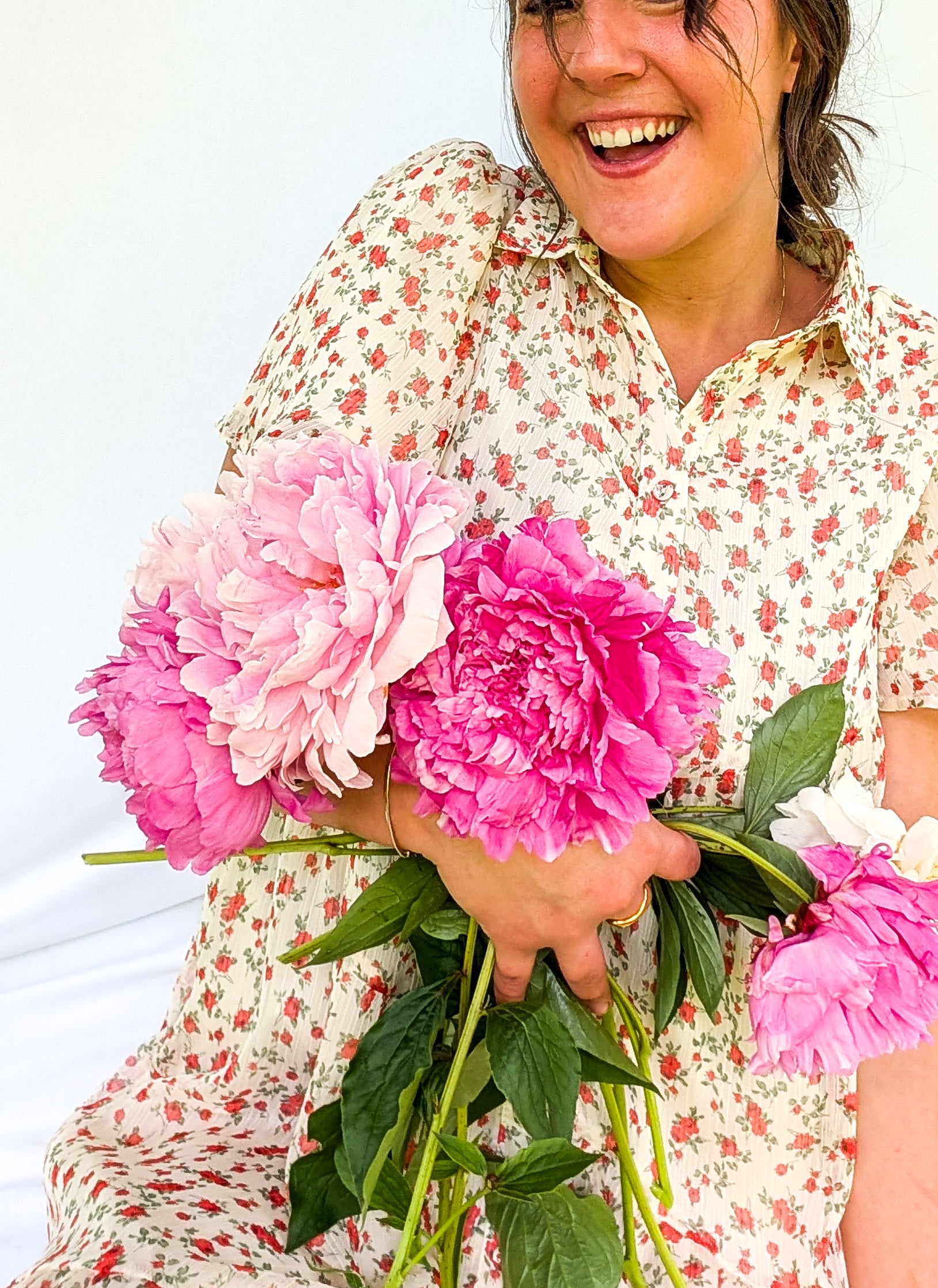 'Tessa' Button Down Midi Dress in Cream FINAL SALE