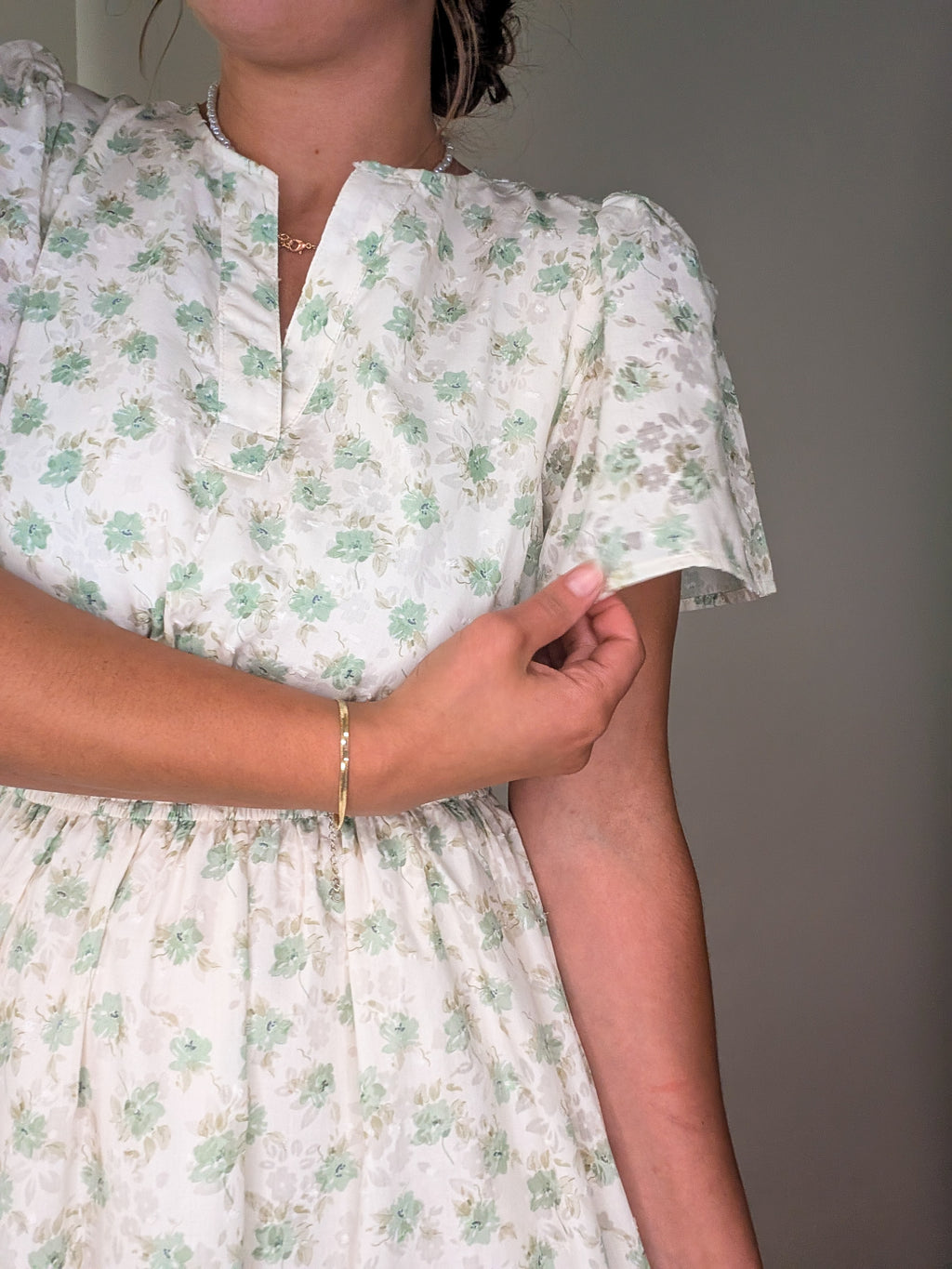 'Marabella' Floral Maxi Dress in Ivory