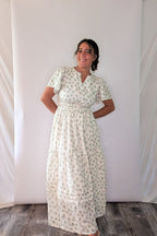 'Marabella' Floral Maxi Dress in Ivory