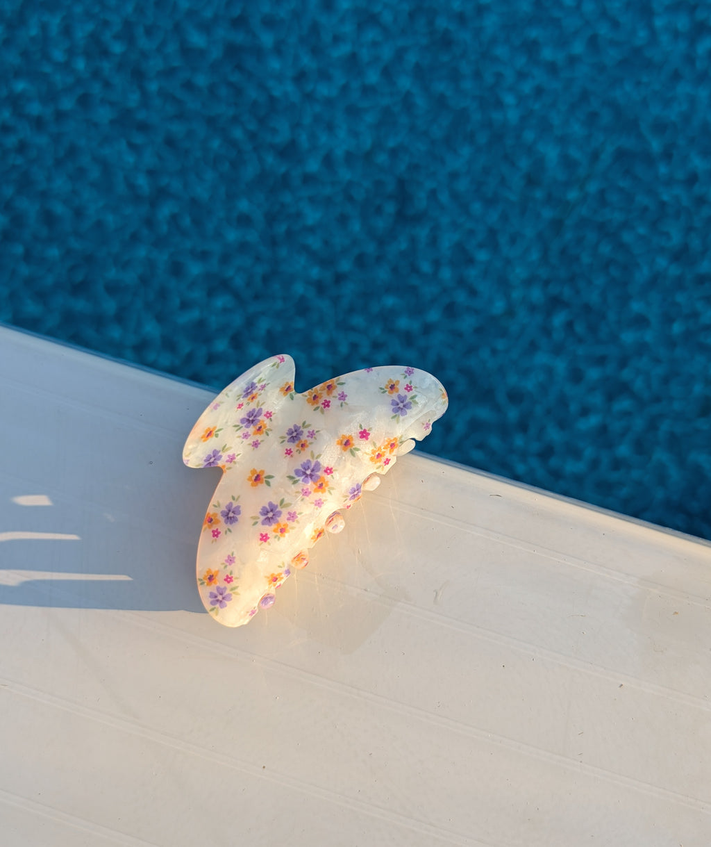 Floral Claw Clip